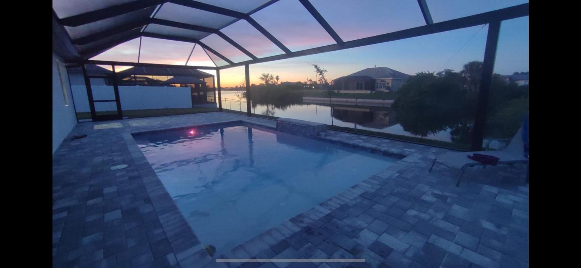 Newly Built Villa Ballerina With Heated Pool And Incredible View Into Beautiful Arrowheadcanal Cape Coral Extérieur photo